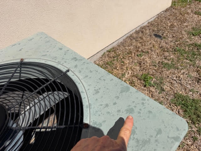 Inspection of hail marks on residential air-conditioning equipment